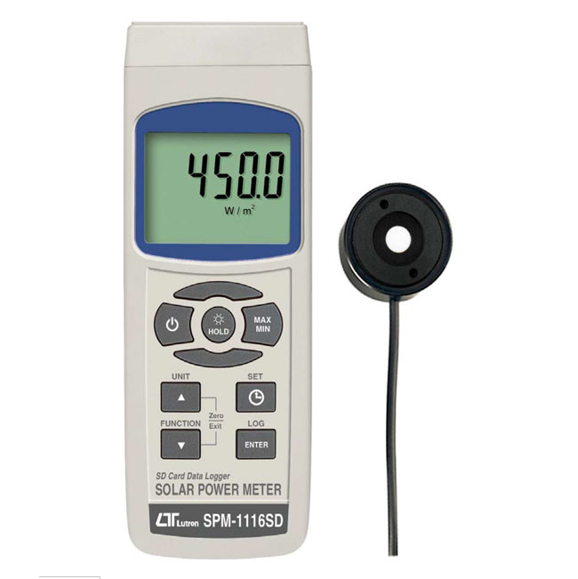 Medidor de energía solar con registrador de datos incorporado SP-1116SD