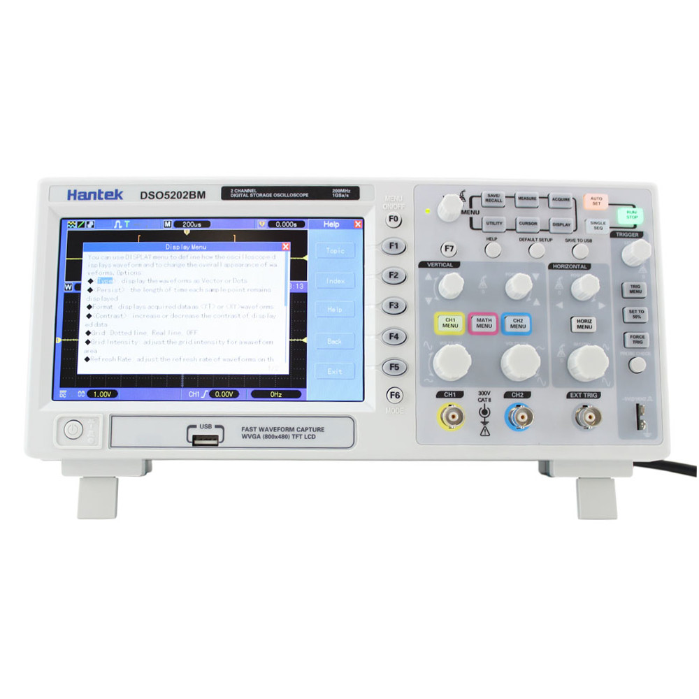 Osciloscopio digital - 200MHz, 2 canales, 2M de profundidad de memoria, DSO5202BM